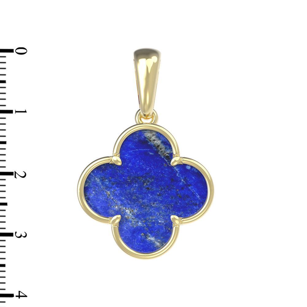 Подвеска из лимонного золота c лазуритом