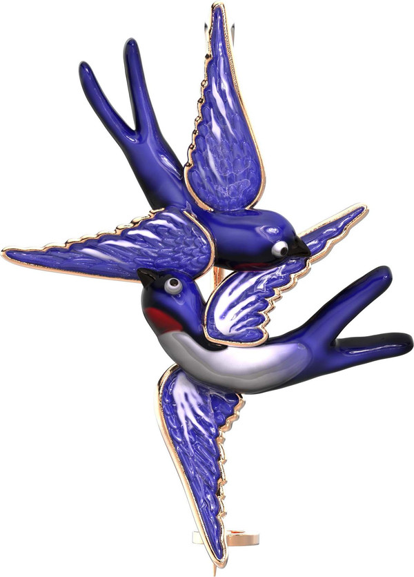 Брошь из золота c эмаль