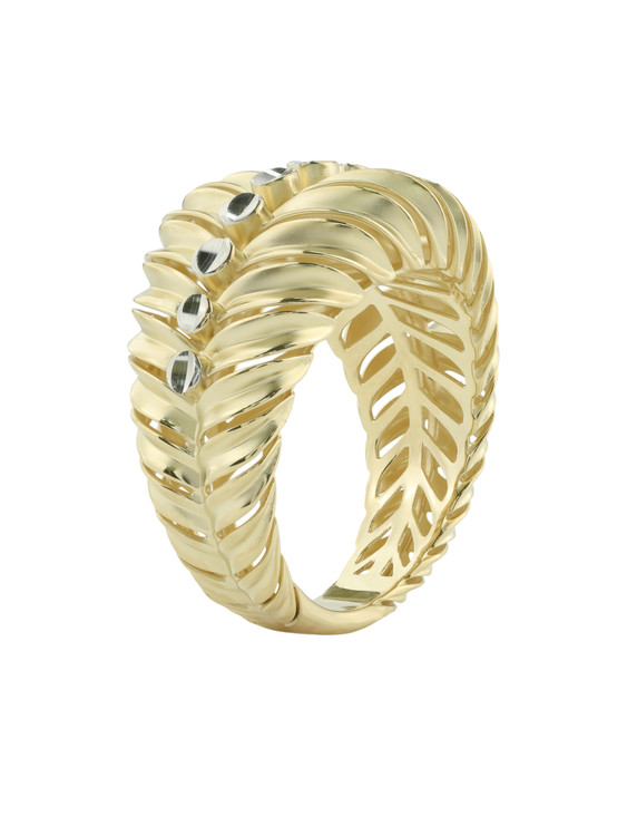 Кольцо из лимонного золота