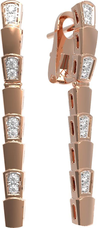 Серьги из золота c бриллиантами