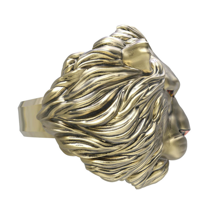 Кольцо из лимонного золота c эмаль