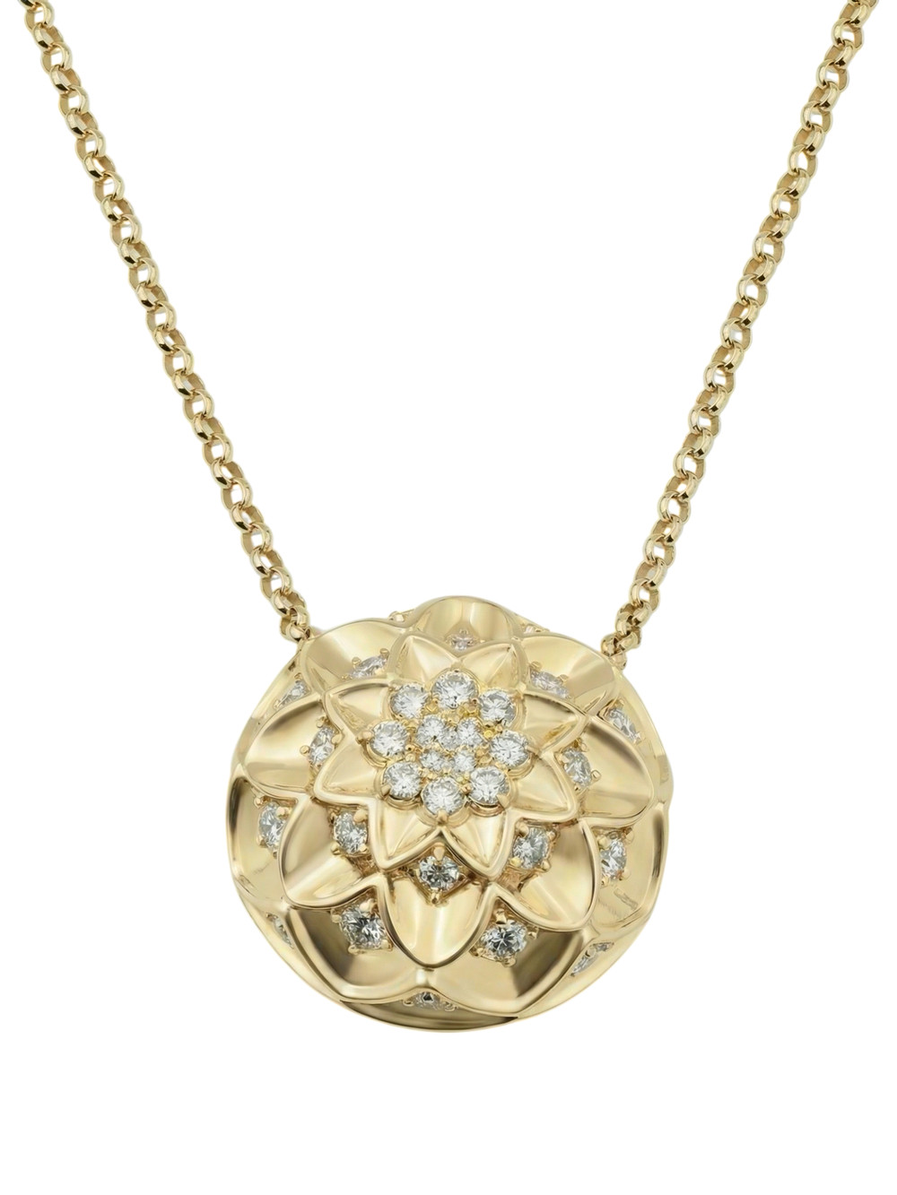 Колье из лимонного золота c бриллиантами