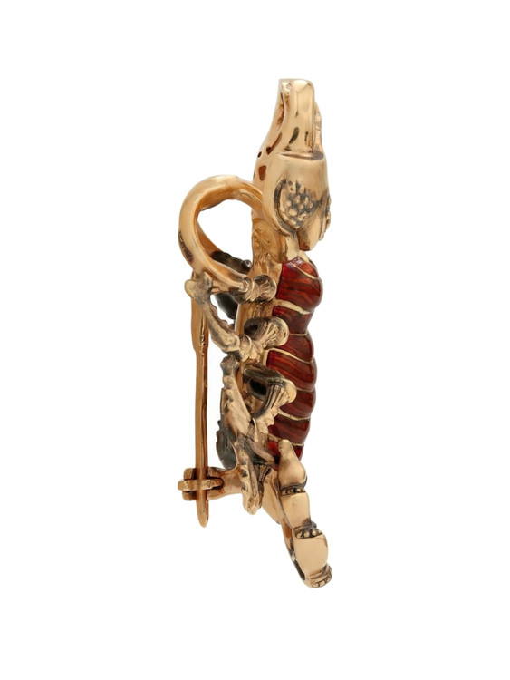 Брошь из золота c эмалью