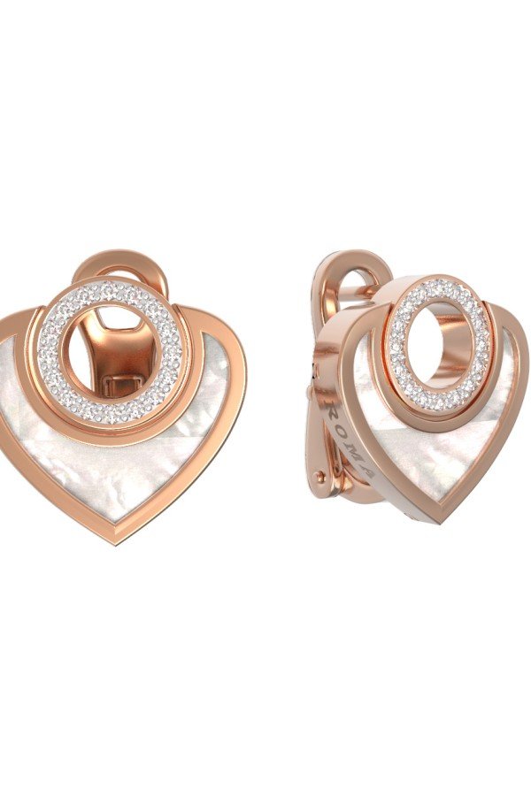 Серьги из золота c бриллиантами и перламутром