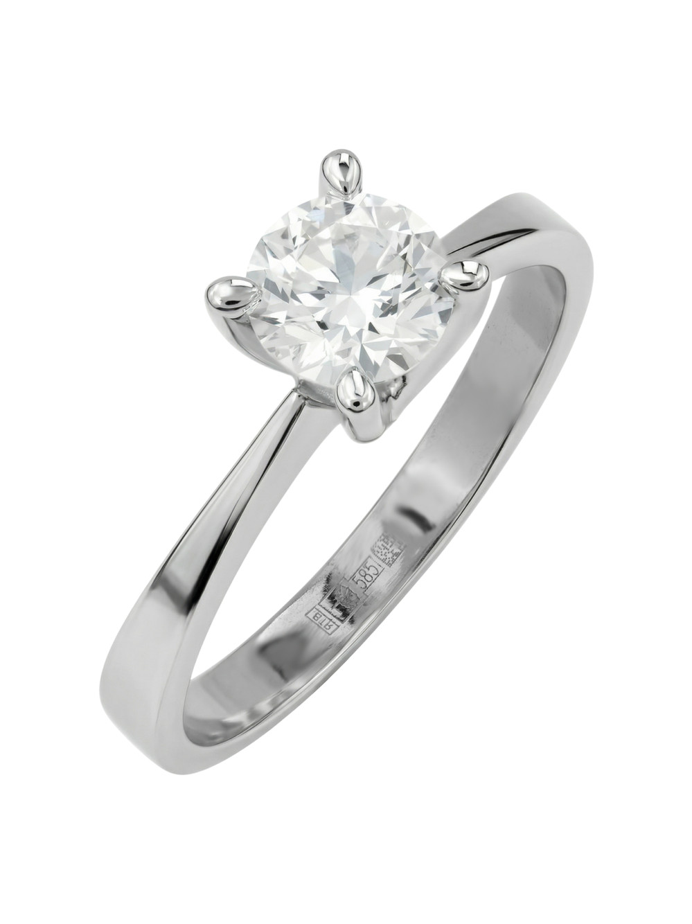 Кольцо из белого золота c бриллиантами