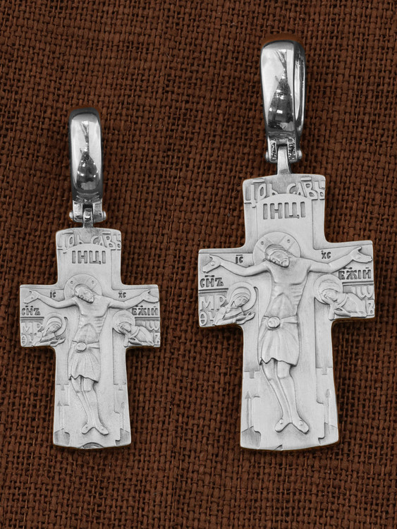 Крест из белого золота