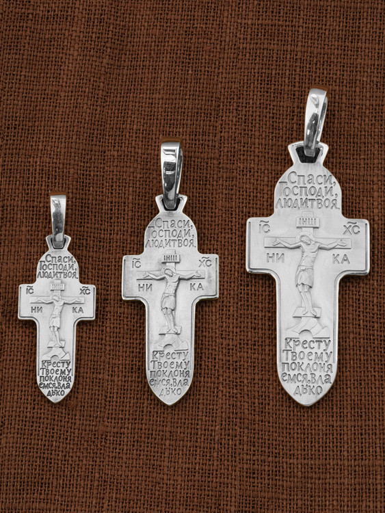 Крест из белого золота
