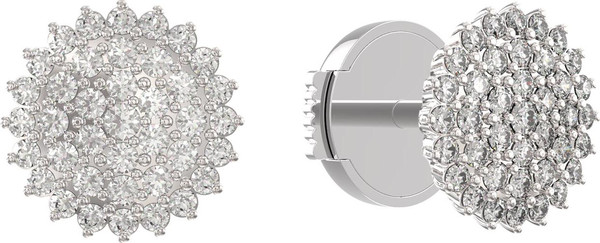 Серьги из белого золота c бриллиантами