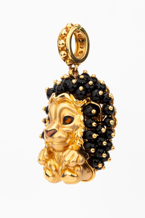 Подвеска из золота c эмалью и ониксом