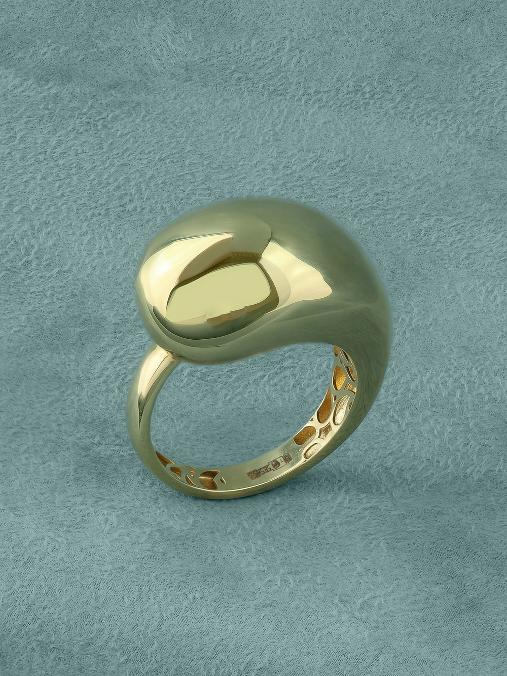 Кольцо из лимонного золота