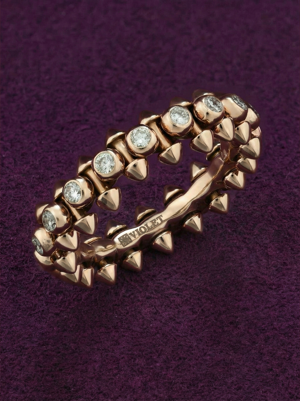 Кольцо из розового золота c бриллиантами