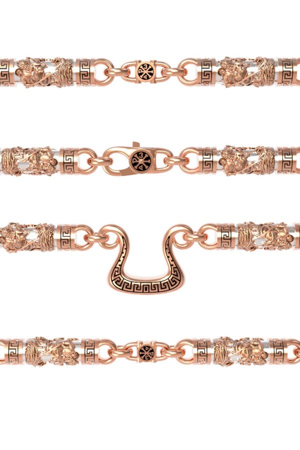 Цепь из золота c эмаль