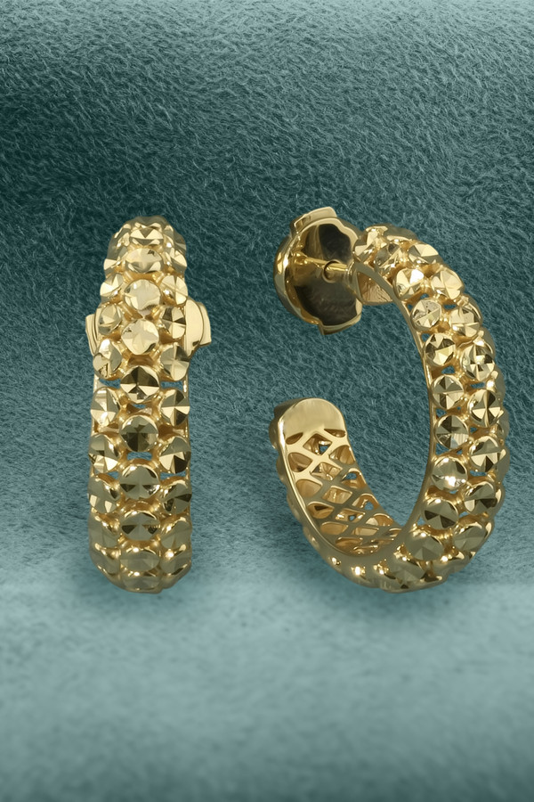 Серьги из лимонного золота