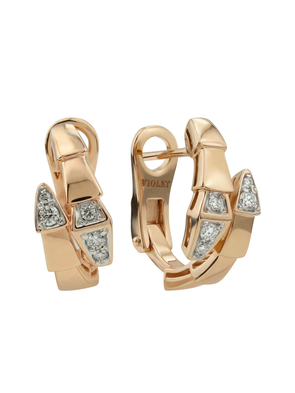 Серьги из золота c бриллиантами