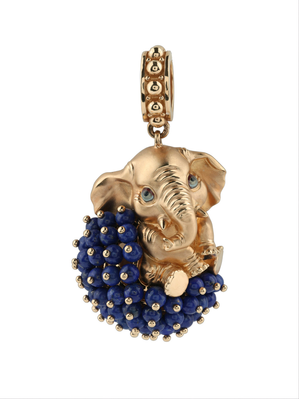 Подвеска из золота c эмалью и лазуритом