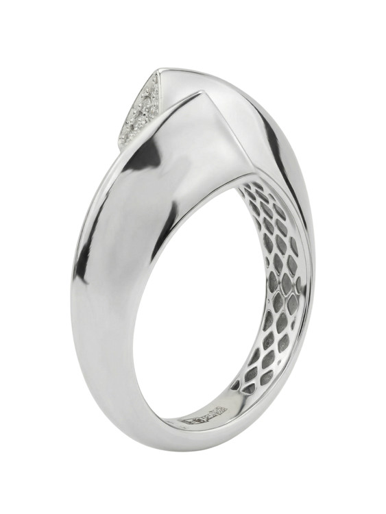 Кольцо из белого золота c бриллиантами