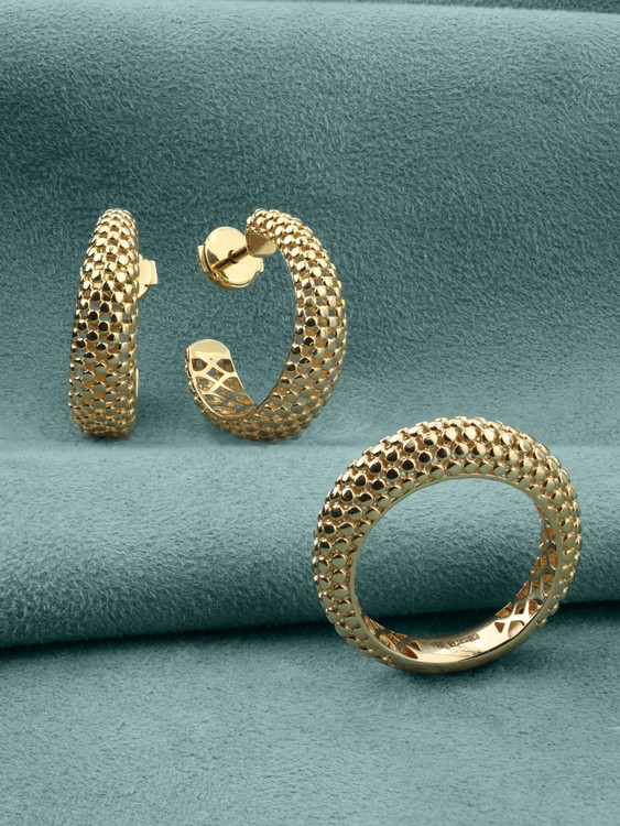 Серьги из лимонного золота