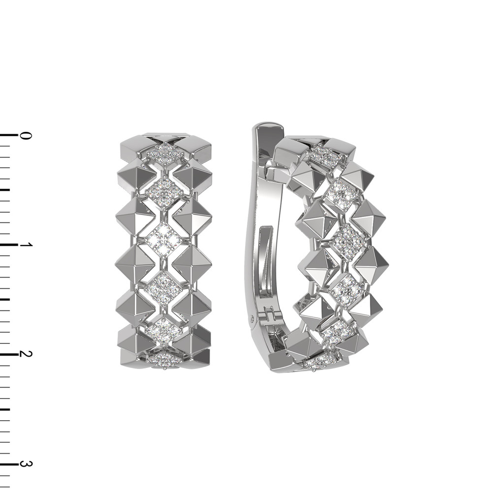 Серьги из белого золота c бриллиантами