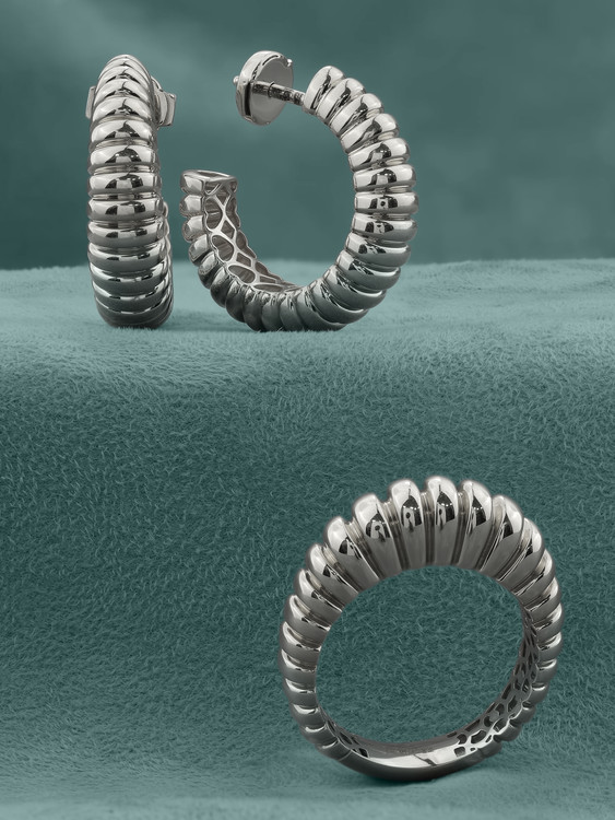 Серьги из белого золота