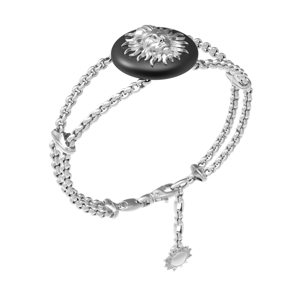 Браслет из белого золота c ониксом