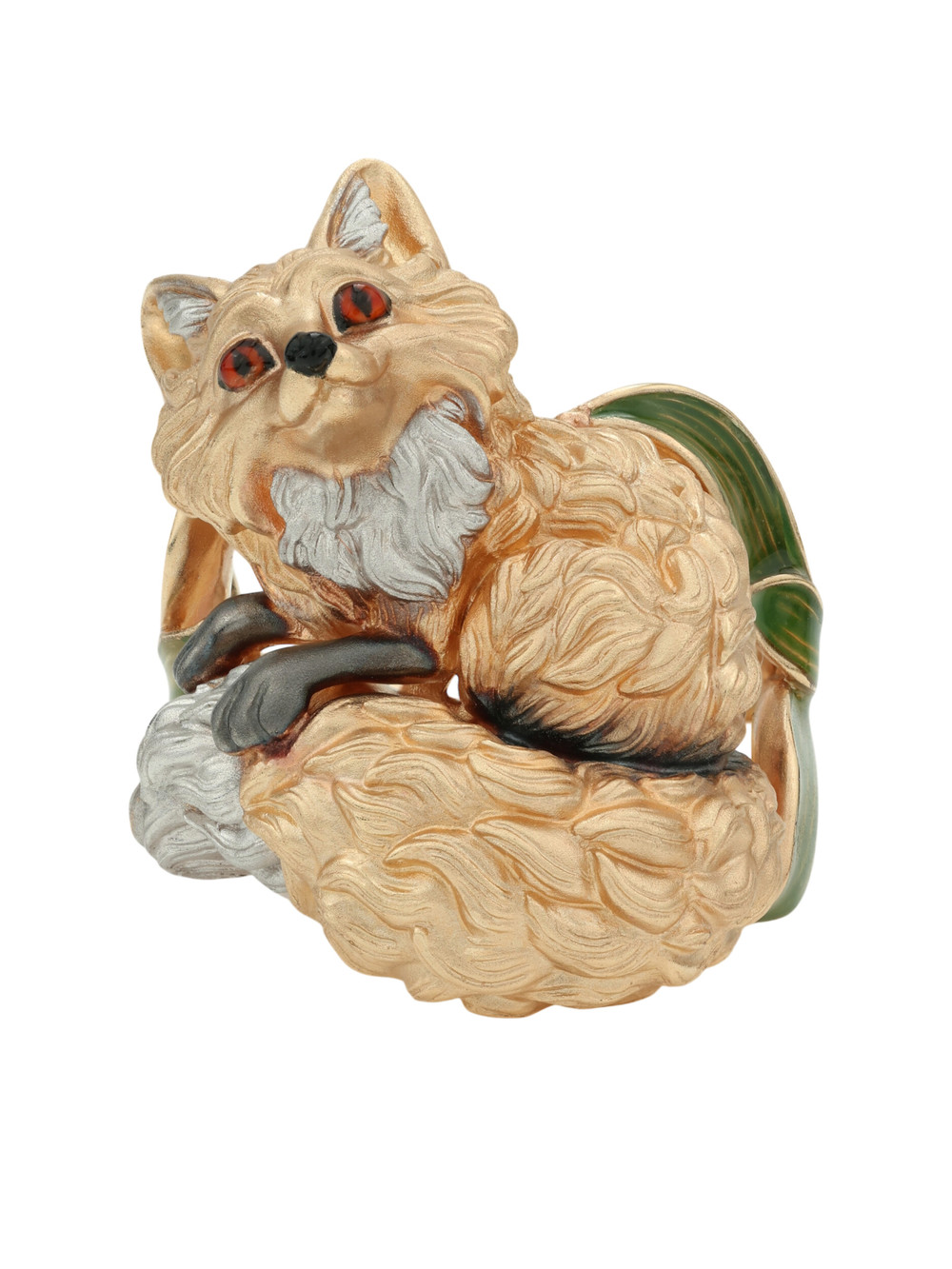 Кольцо из золота c эмаль