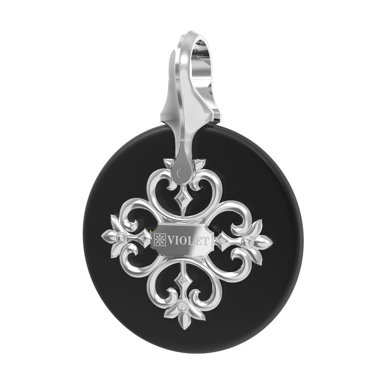 Подвеска из белого золота c ониксом