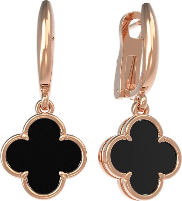 Серьги из золота c ониксом