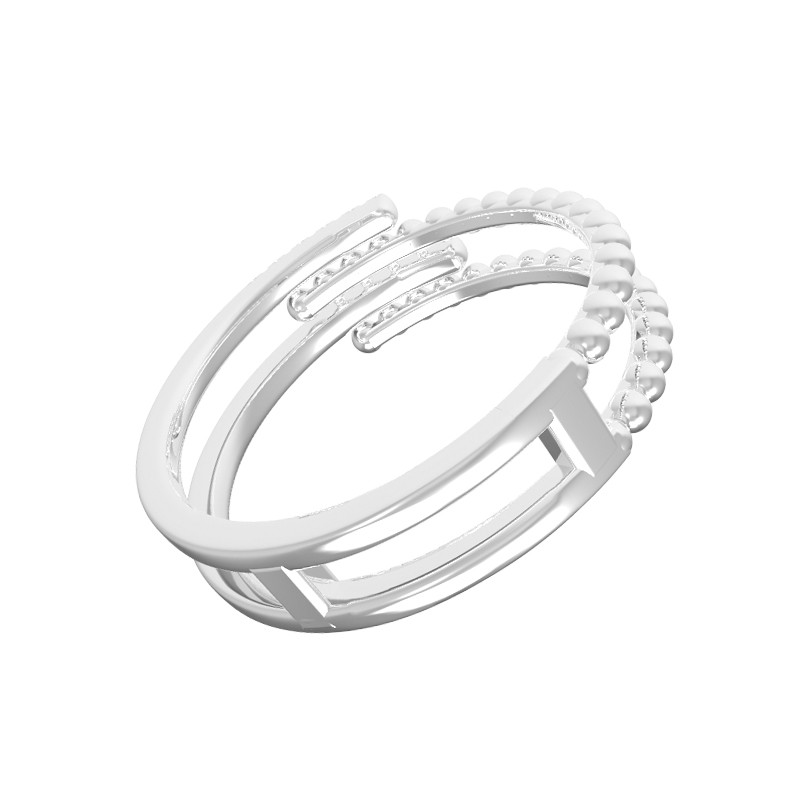 Кольцо из белого золота c бриллиантами