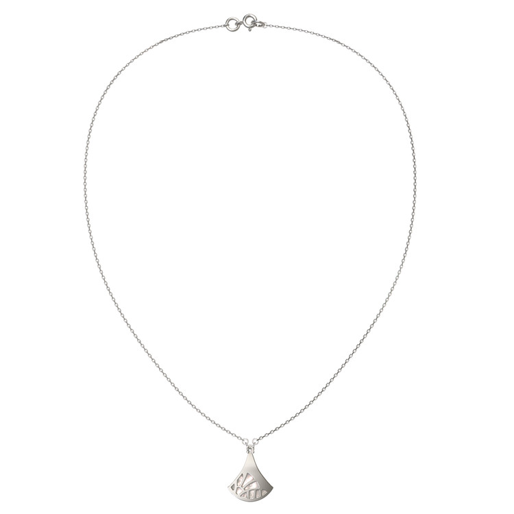 Колье из белого золота c бриллиантами и перламутром