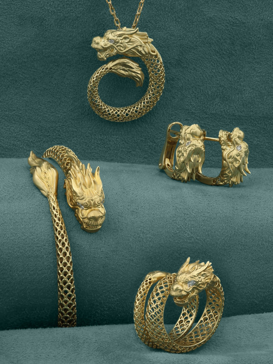 Кольцо из лимонного золота c бриллиантами