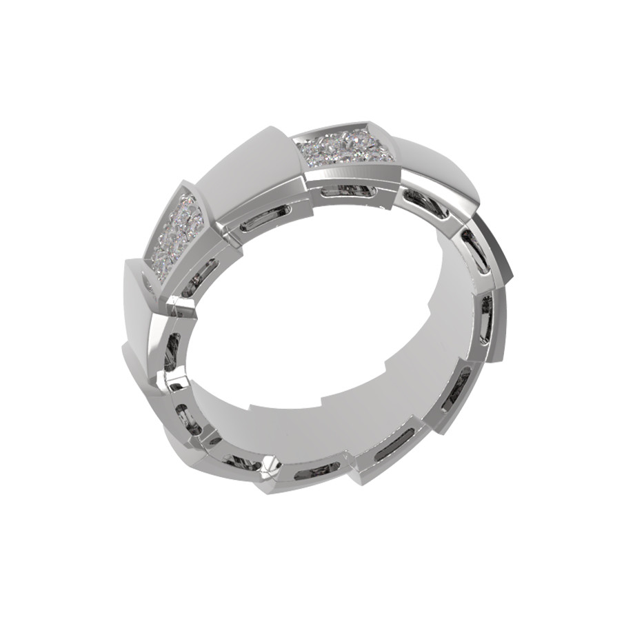 Кольцо из белого золота c бриллиантами