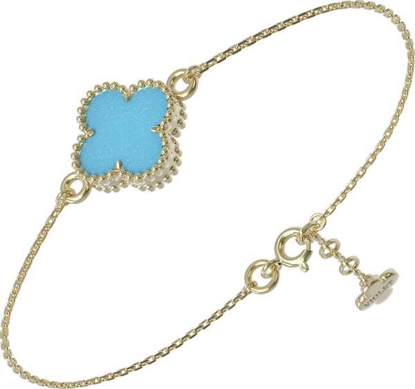 Браслет из лимонного золота c бирюзой