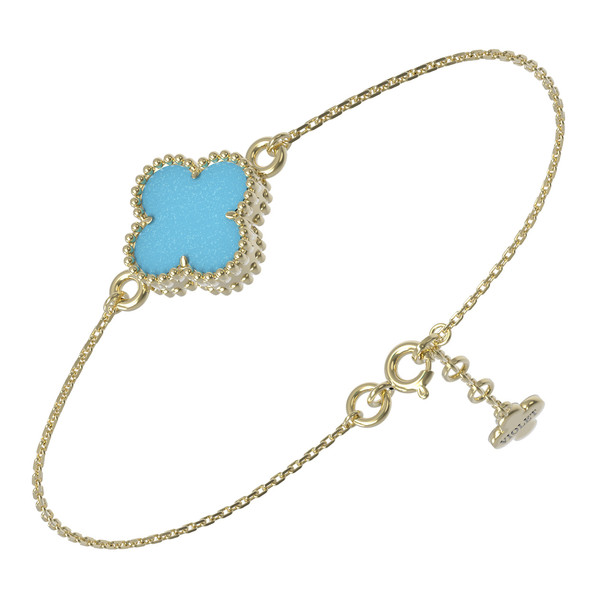 Браслет из лимонного золота c бирюзой