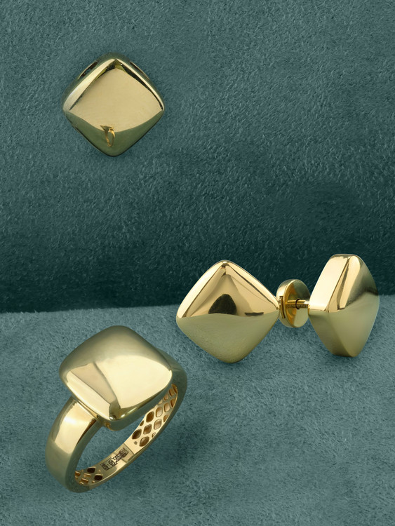 Серьги из лимонного золота