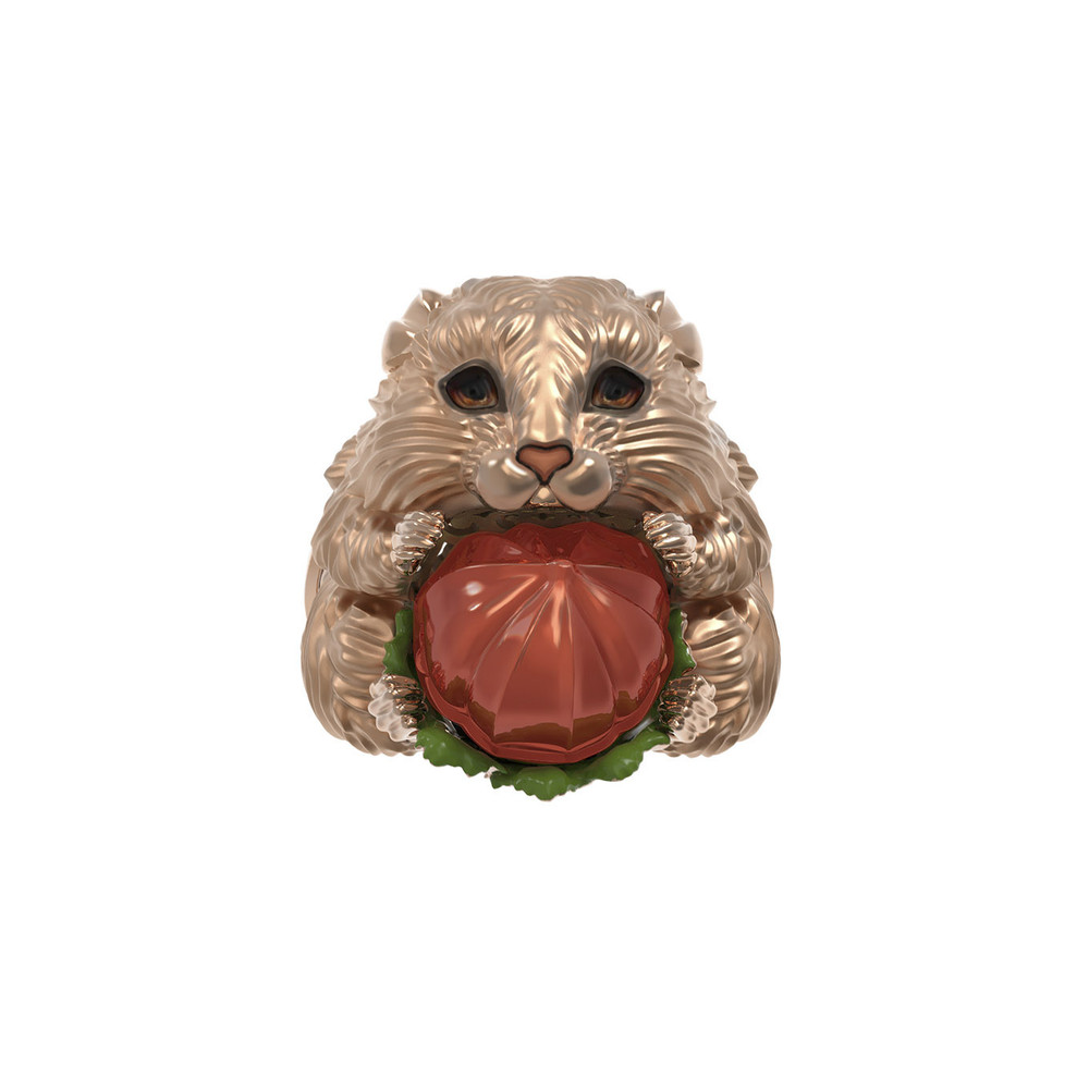 Кольцо из золота c эмаль