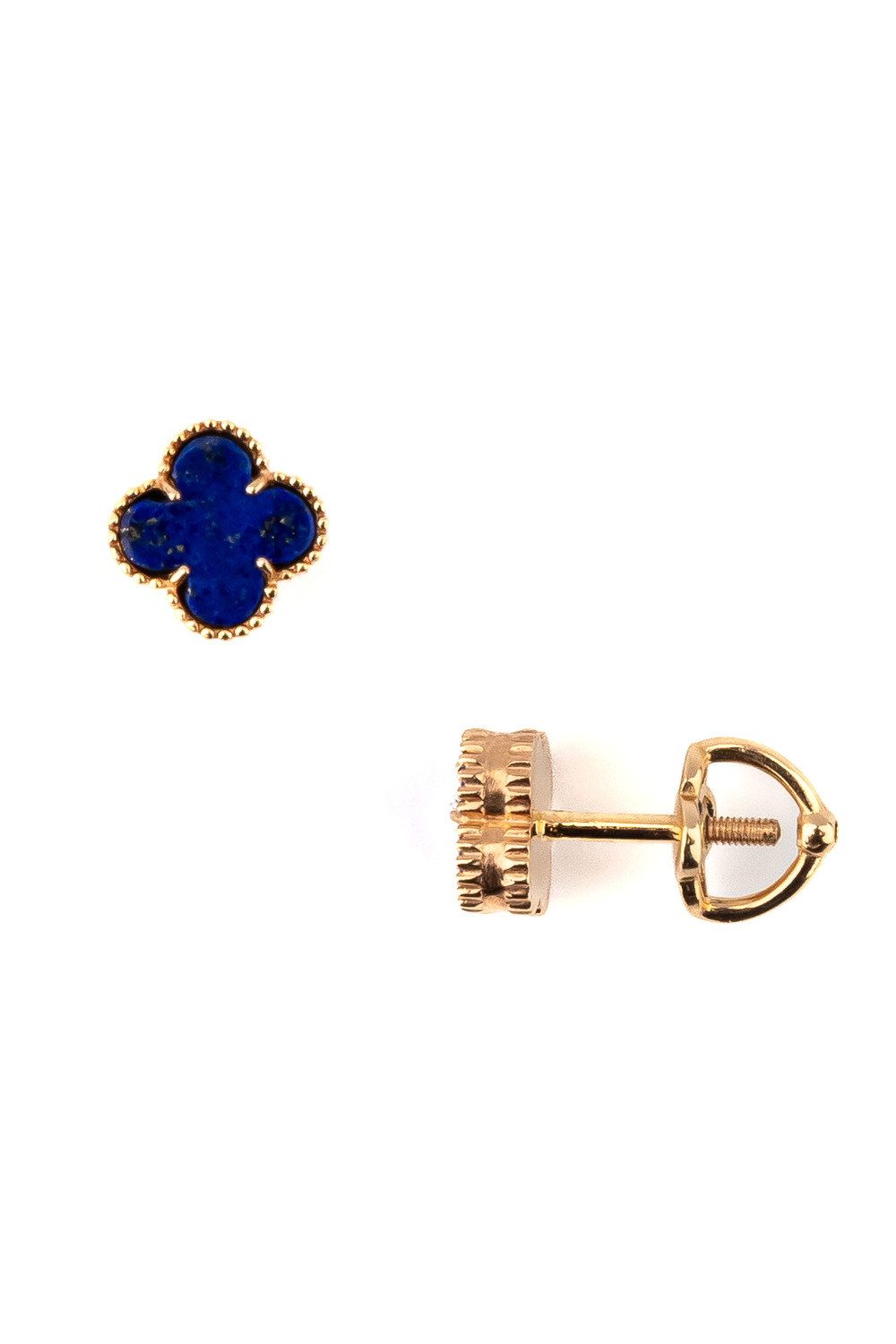 Серьги из золота c лазуритом