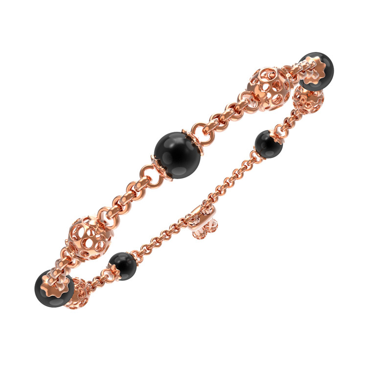 Браслет из золота c ониксом