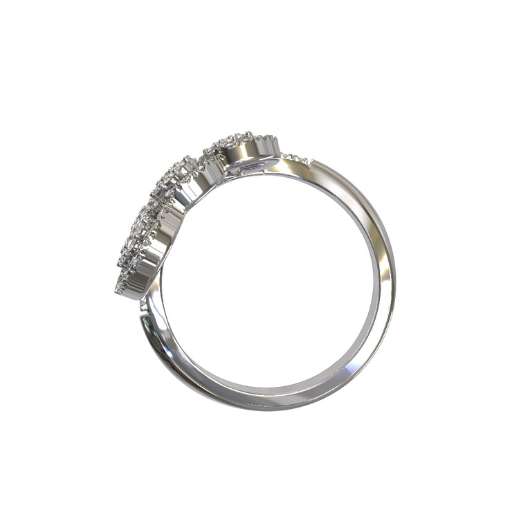Кольцо из белого золота c бриллиантами