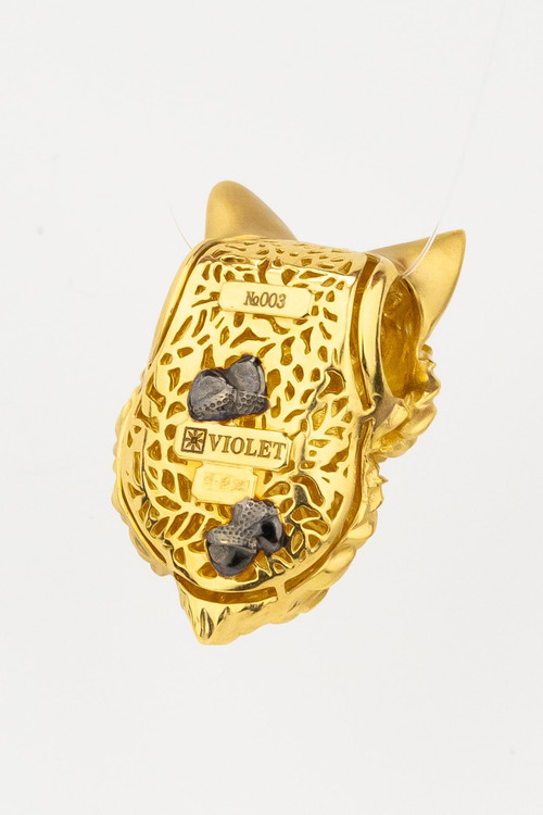 Подвеска из лимонного золота c эмаль