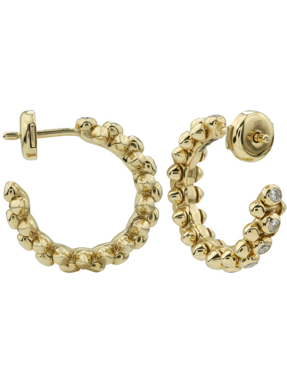 Серьги из лимонного золота c бриллиантами