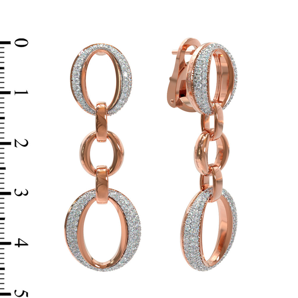 Серьги из золота c бриллиантами