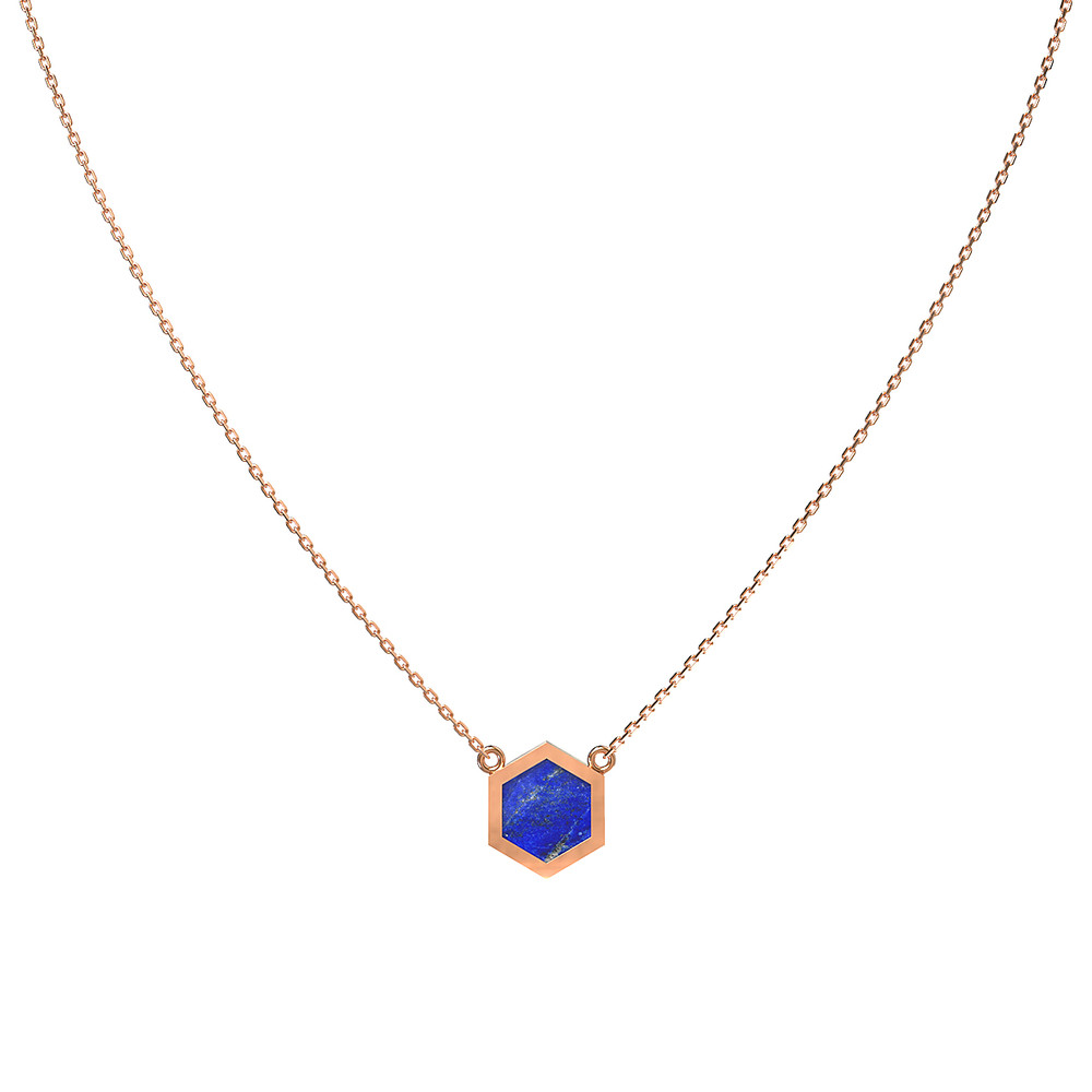 Колье из золота c лазуритом