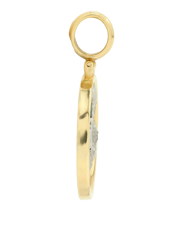 Подвеска из лимонного золота c эмаль