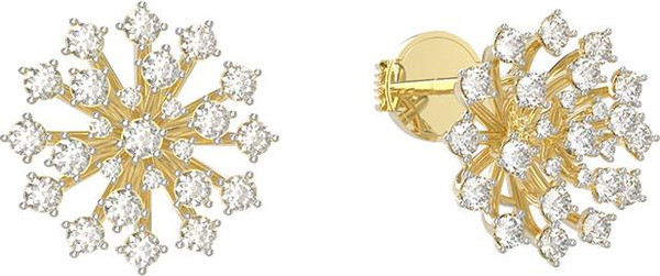 Серьги из лимонного золота c бриллиантами