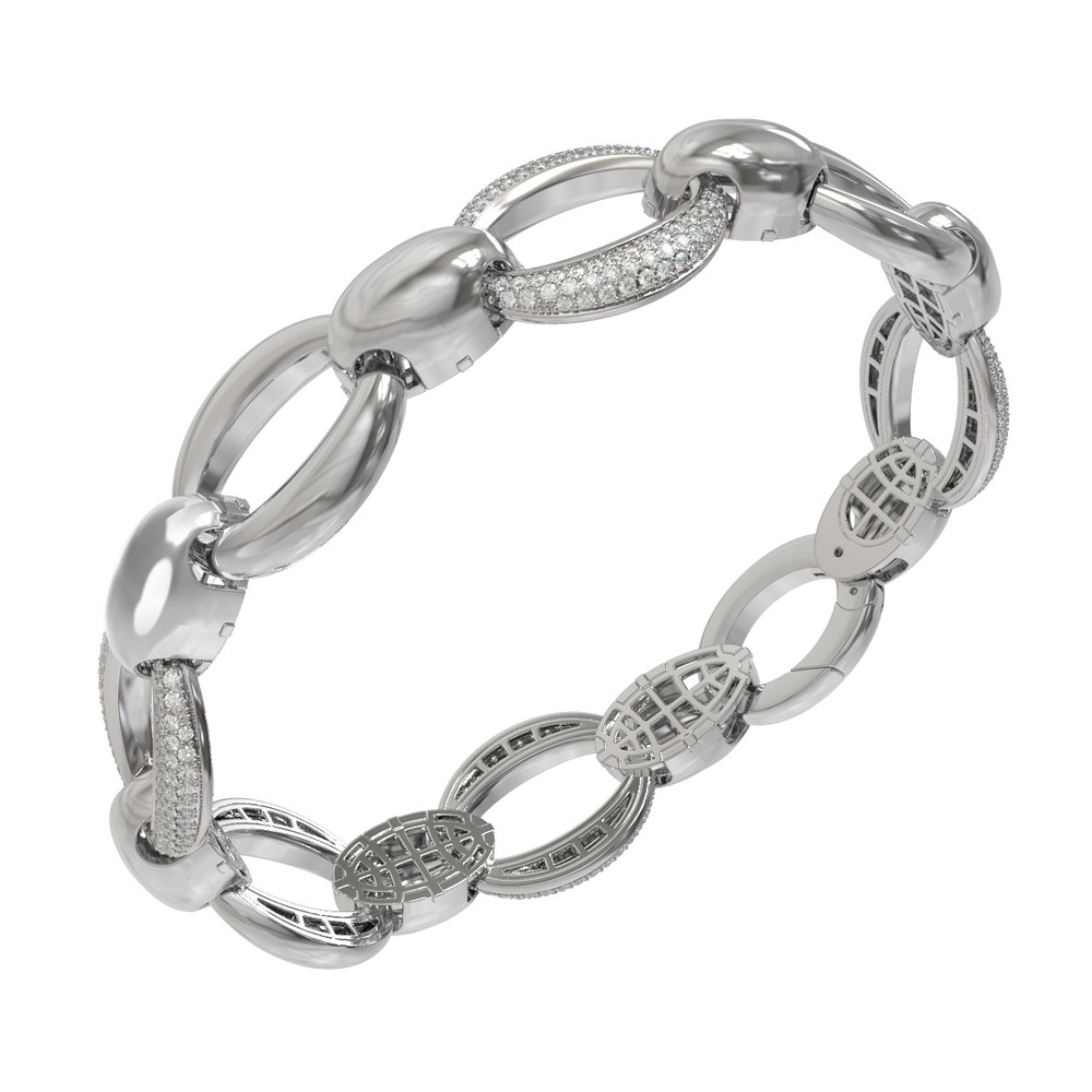 Браслет из белого золота c бриллиантами