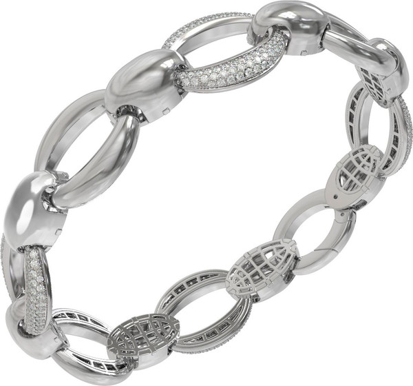 Браслет из белого золота c бриллиантами