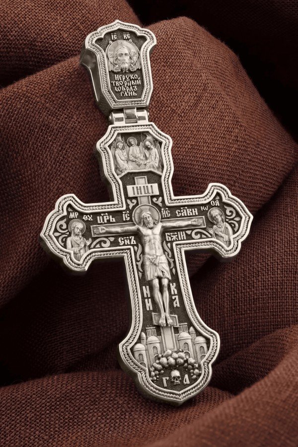 Крест из белого золота