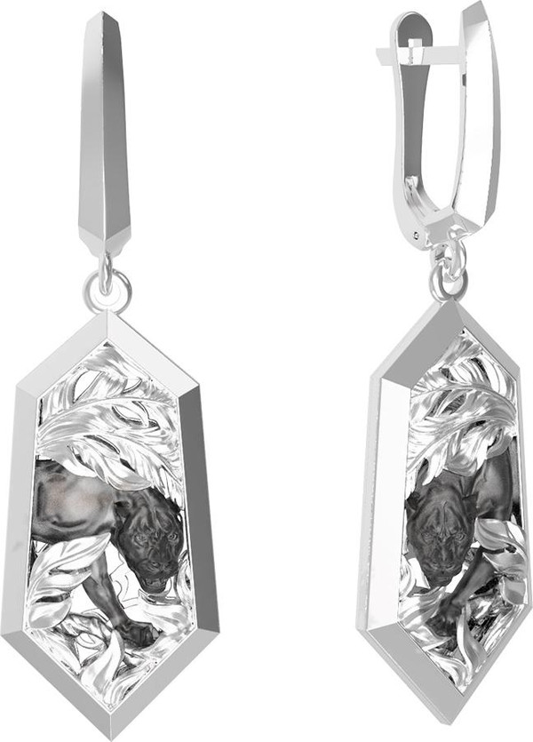 Серьги из белого золота