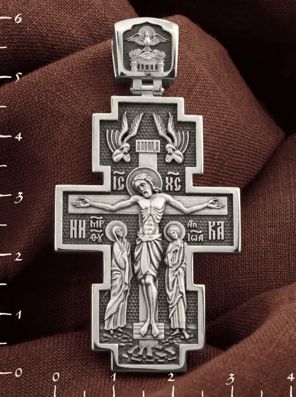 Крест из белого золота