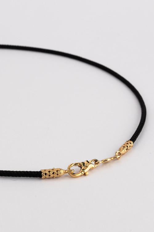 Шнурок шёлковый из золота c шёлковым шнурком